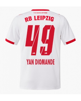 RB Leipzig Yan Diomande #49 Maglia Gara Casa Repliche 2025-26 Maniche Corte